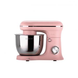 Batedeira Planetária Retrô CULINARY CHEF Rosa 8 Velocidades 4,5L 300W Bowl Inox Braço Basculante Antiderrapante 110V