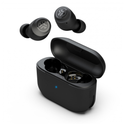 Fones de Ouvido Bluetooth com Estojo de Carregamento e Resistência ao Suor IPX4, JLab Go Air Pop, Preto