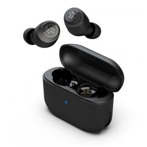 Fones de Ouvido Bluetooth com Estojo de Carregamento e Resistência ao Suor IPX4, JLab Go Air Pop, Preto
