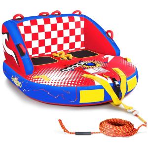 Boia Rebocável Aquática GOOGO para 4 Pessoas, Vermelha