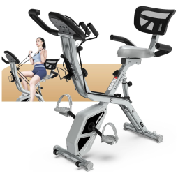 Bicicleta de exercício dobrável. Máquina de bicicleta estacionária de fitness dobrável. Bicicleta de ciclismo interna