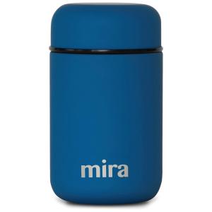 Frasco Térmico 400mL em Aço Inoxidável com Isolamento a Vácuo, MIRA BRANDS, Azul