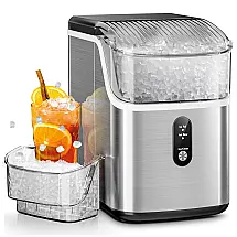 Máquina de Gelo AGLUCKY, Portátil, Produz 12kg, Dia 9 Cubos, 6 8 min, Prata 110V