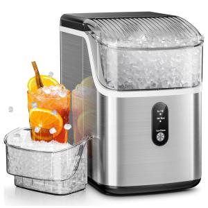 Máquina de Gelo AGLUCKY, Portátil, Produz 12kg, Dia 9 Cubos, 6 8 min, Prata 110V