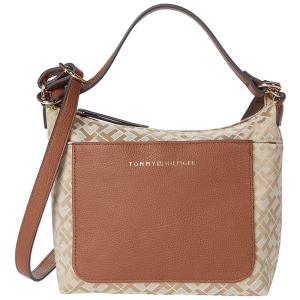 Tommy Hilfiger Bolsa Feminina de Ombro em Couro Sintético, Marrom
