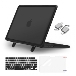 MOSISO Capa Rígida Heavy Duty para MacBook Pro 16" 2025-2021 com Kickstand, Teclado, Tela e USB-C, Preto