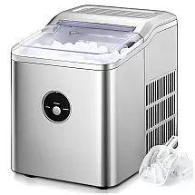 Máquina de Gelo Automática Portátil até 13 kg de Gelo em 24h, 110v, J122, Prateado