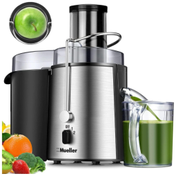 Centrifuga Espremedor Áustria Frutas Vegetais 1100Watts 15000RPM, 110v, MUELLER AUSTRIA Juicer, Prateado