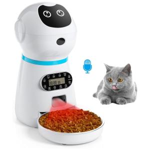 Comedouro Automático e Programável para Cães e Gatos, 3.5L, ISYOUNG, Branco