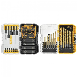 Kit de Brocas em Titânio 35 Peças com Estojo, DEWALT DW1361, Amarelo