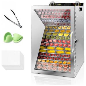 Desidratador de Alimentos Profissional com 18 Bandejas, Aço Inoxidável, 110V 650W, XccMe
