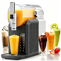 Máquina de Slush Raspadinha ZABINS 2L 6 Programas LED Display Sem Gelo 110V