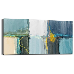 Quadro Decorativo Abstrato 50 x, MHARTK66, Azul