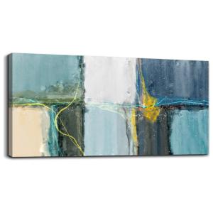 Quadro Decorativo Abstrato 50 x, MHARTK66, Azul