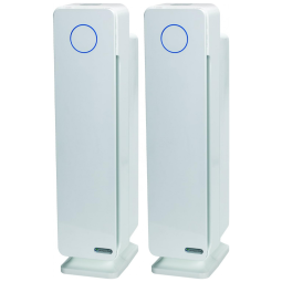 Purificador de Ar com Filtro HEPA 4 em 1 e 5 Velocidades, Cobertura 15 m2, 2UN, 110V, GermGuardian, Branco