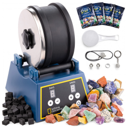 Polidor de Pedras e Cristais com 3 Velocidades para Crianças e Adultos, National Geographic