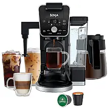 Ninja CFP451CO Sistema DualBrew 14 xícaras Cafeteira, Pods de dose única, 4 estilos de preparo, bocal dobrável embutido, 70 oz. Garrafa
