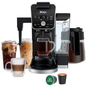 Ninja CFP451CO Sistema DualBrew 14 xícaras Cafeteira, Pods de dose única, 4 estilos de preparo, bocal dobrável embutido, 70 oz. Garrafa