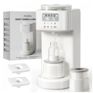 Axababy Advanced Dispenser de Fórmula Branco - Aquecedor Automático de Mamadeiras com Auto-Limpeza,110 volts
