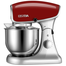 OSTBA FM302 Batedeira Elétrica de Bancada 5L com 8 Velocidades, 110V, 600W, Vermelha