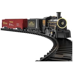 Conjunto de Trenzinho de Brinquedo com Luz e Sons para Crianças de 3 a 10 anos, SNAEN, Preto