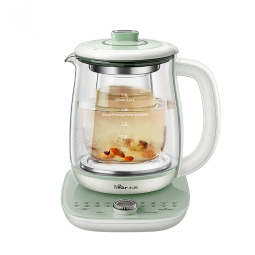 Chaleira Elétrica Bear YSH-C18S2 Verde 1,8L Vidro Borossilicato 16 Funções Infusor Panela Stew Egg Rack Programável Manter Aquecido 110V