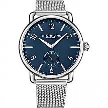 Stuhrling Mens Dress Watch with Stainless Steel Mesh Band Quartz 42mm Classic Dress Watch