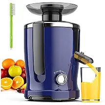Centrífuga de Frutas com 2 Velocidades, Aço Inoxidável, 600W, 110v, GENERIC, Azul