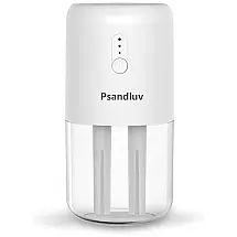 Umidificador Ultrassônico Portátil 350mL, com Desligamento Automático, Silencioso, 110v, PSANDLUV, Branco