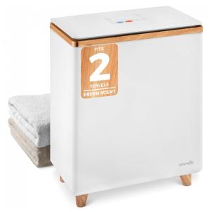 Aquecedor de toalhas retangular de luxo - aquecedor de banheiro spa com fragrância personalizada. Desligamento