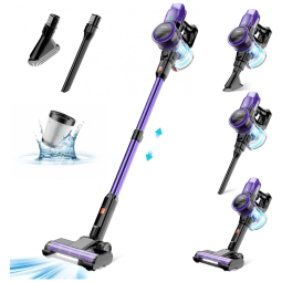 Aspirador sem Fio 6 em 1 Portátil Puools com Bateria Recarregável 25kpa, Roxo