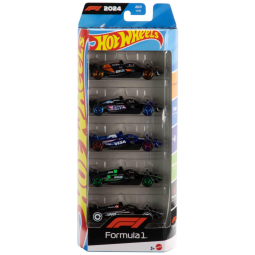 Conjunto de 5 Carros de Brinquedo Hot Wheels Formula 1 em Escala 1:64