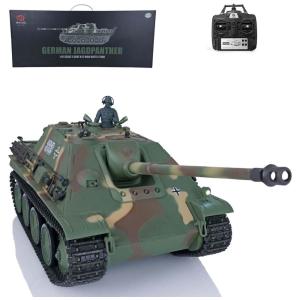 Tanque de Guerra TOUCAN RC HOBBY Henglong Jadpanther 3869 com Controle Remoto, Escala 116, Camuflado