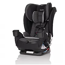 Cadeirinha Evenflo All4Stages Slim Preta 4-em-1 Compacta 1,8 a 54,4 kg