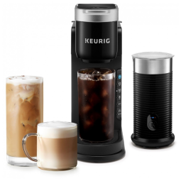 Máquina de Café 1,2L com Lattes Quentes ou Gelados e 3 Tipos de Tamanho 250mL a 350mL, 110V 1000W, Keurig, Preta