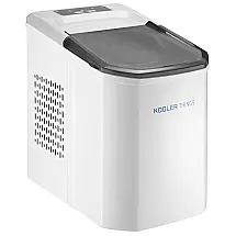 Máquina de fazer gelo de bancada elétrica portátil autolimpante com alça, 9 cubos de gelo de bala prontos em 7 minutos, até 26 libras em 24