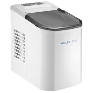 Máquina de fazer gelo de bancada elétrica portátil autolimpante com alça, 9 cubos de gelo de bala prontos em 7 minutos, até 26 libras em 24