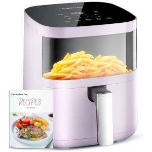 Fritadeira Elétrica Airfryer 8 em 1, 3,7L com Janela de Visualização, Painel Digital e Cesto Antiaderente Adequado de 2 a 4 Pessoas