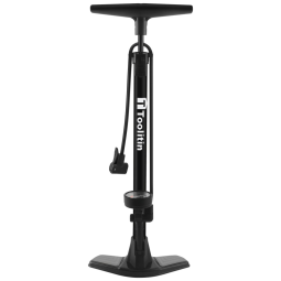 TOOLITIN Bomba de Piso Ergonômica para Bicicleta com Medidor e Válvula Inteligente 120 PSI, Preto