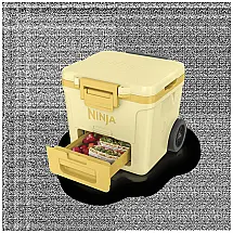FrostVault 27.99 litros Wheeled geladeira with Cold Dry Zone in Yellow