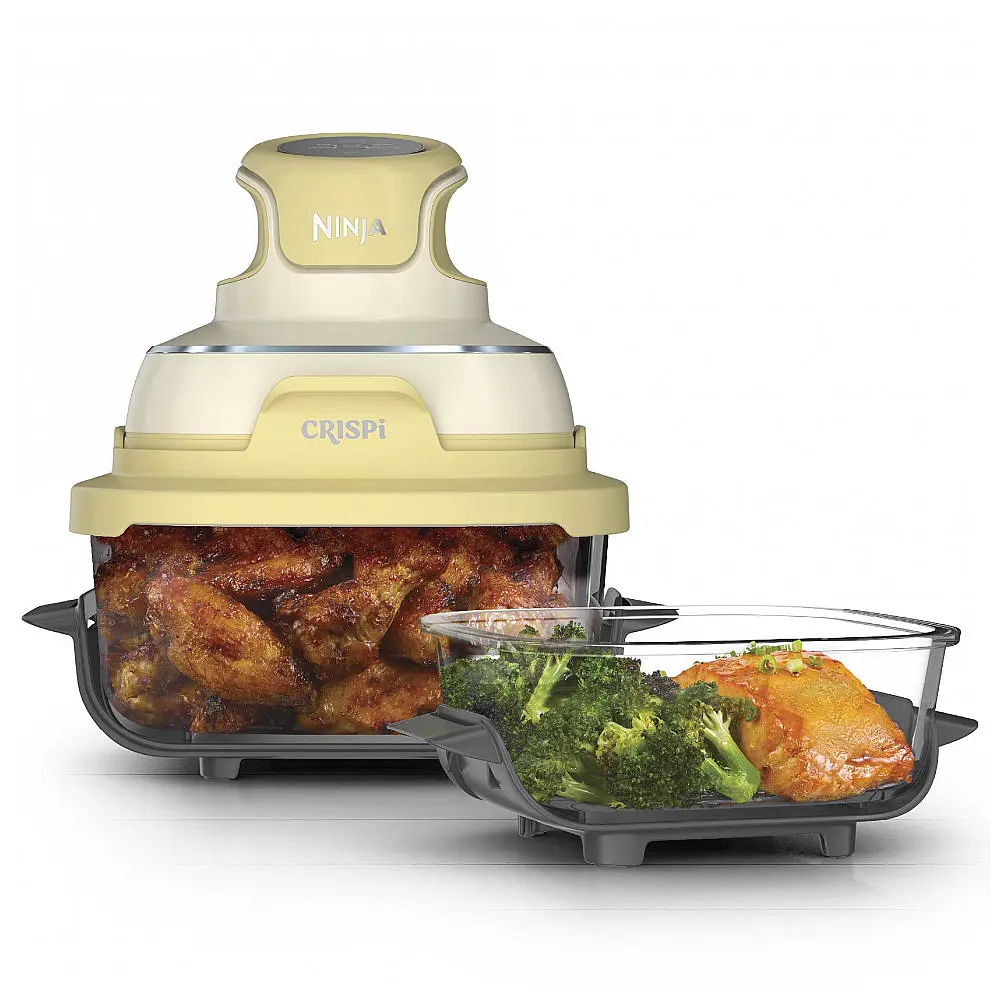 Fritadeira a Ar Ninja Crispi FN101YL 4-em-1 Vidro Amarelo Manteiga 3,8L 110V