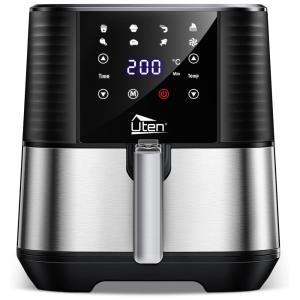 Fritadeira Elétrica AirFryer 5.5L com Painel Digital e Temperatura Ajustável, 1700W, 110v, UTEN, Preto