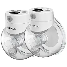 Bomba Tira Leite Dupla Portátil com 2 Modos e 9 Níveis Ultra Silenciosa, Branca, LORYHALL, Branco