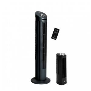 Ventilador de Torre com 4 Velocidades, Controle Remoto e Silencioso, 110V 60W, SEVILLE CLASSICS EHF10130B, Preto
