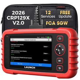 Scanner automotivo LAUNCH CRP129X V2.0 diagnóstico OBD2 5 polegadas 12 funções reset bateria Android Wi-Fi 110V