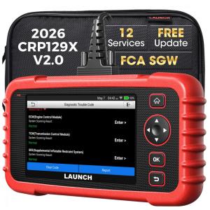 Scanner automotivo LAUNCH CRP129X V2.0 diagnóstico OBD2 5 polegadas 12 funções reset bateria Android Wi-Fi 110V