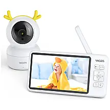 Babá Eletrônica com Câmera e Monitor sem Wi Fi HD e Alerta de Movimento, VOX, VACOS, Branca