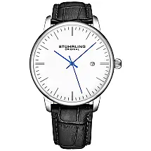 Relógio Masc 3997Z, Analógico Com Data, Resistente 50m, STUHRLING 3997Z.1, Preto