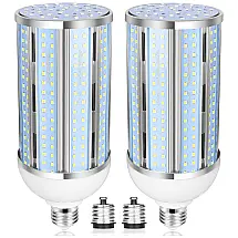 Lâmpada LED, 60W, 6000 Lumens, 5000K Branca com Base E26 E39, 2 Unidads, ZAROVS, Branco