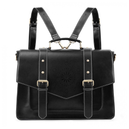 Bolsa Pasta Couro Puro Laptop 15.6 Pol. Feminino, ECOSUSI ES1101002A001 FUS, Preto